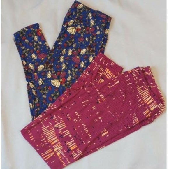 LuLaRoe Pants - Lularoe Tall and Curvy Leggings Patterned Lot of 2